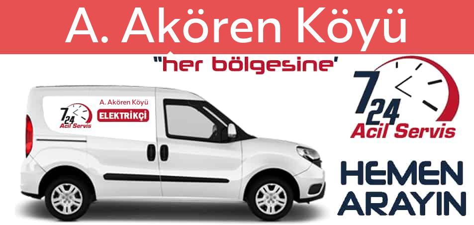 A. Akören Köyü elektrikçi 7/24 acil elektrikçi hizmetleri sunmaktadır. A. Akören Köyüde nöbetçi elektrikçi ve en yakın elektrikçi arıyorsanız arayın ustamız gelsin.