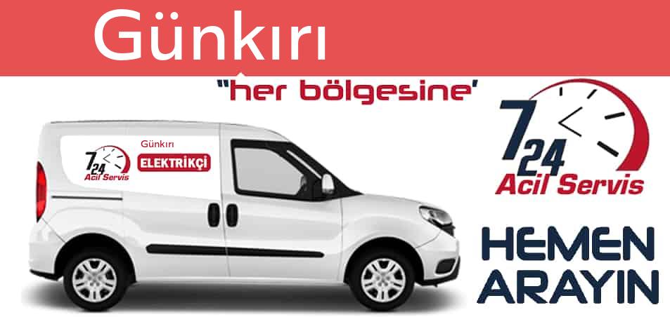 Günkırı elektrikçi 7/24 acil elektrikçi hizmetleri sunmaktadır. Günkırıde nöbetçi elektrikçi ve en yakın elektrikçi arıyorsanız arayın ustamız gelsin.